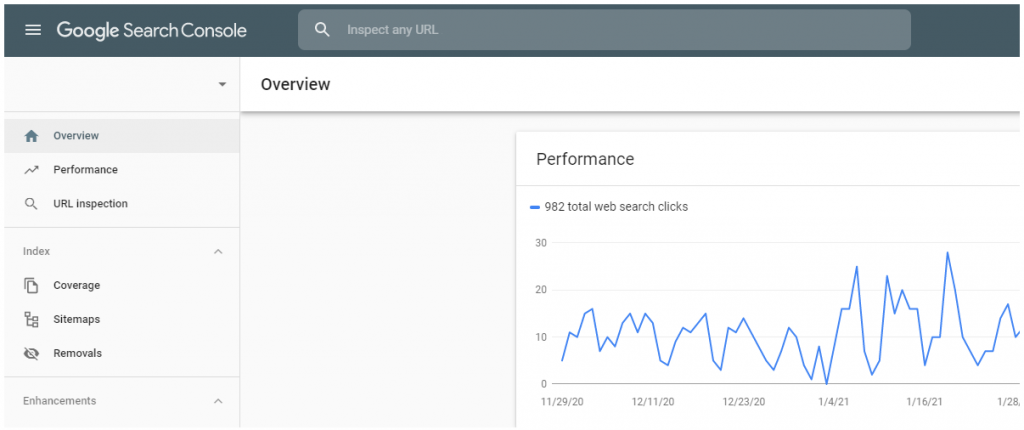Google Search Console Inspect Page
